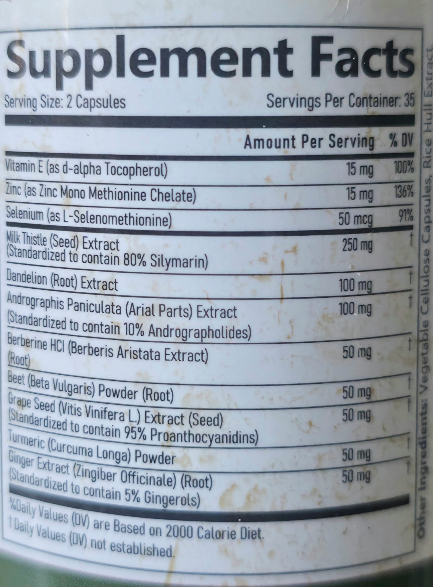 LIVER-Jetra (Čistač&Detoxifikacija i oporavak jetre )70 kapsula sa Mlečnim Čičkom(Silumarinom),Maslačkom i ostalim biljkama+ Vit.E ,Cink i Selen