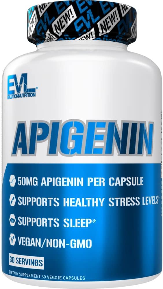 Apigenin-50 mg bioflavonoida .Podrška stresu i raspoloženju. Visoko bioraspoloživi veganski biljni dodatak za spavanje i bolji san.Apigenin(prirodni) 30 caps. iz ekstrakta kamilice - opuštajući Apigenin ;EVL USA
