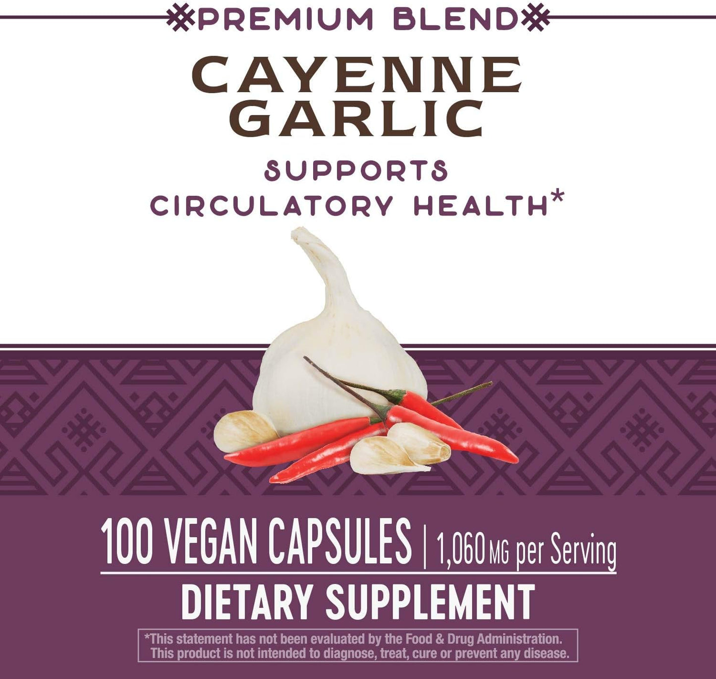 CAYANNE+GARLIC Extract 100 caps.(Papriksa+B-lik LUKOPVICA extrati); Natures Way USA