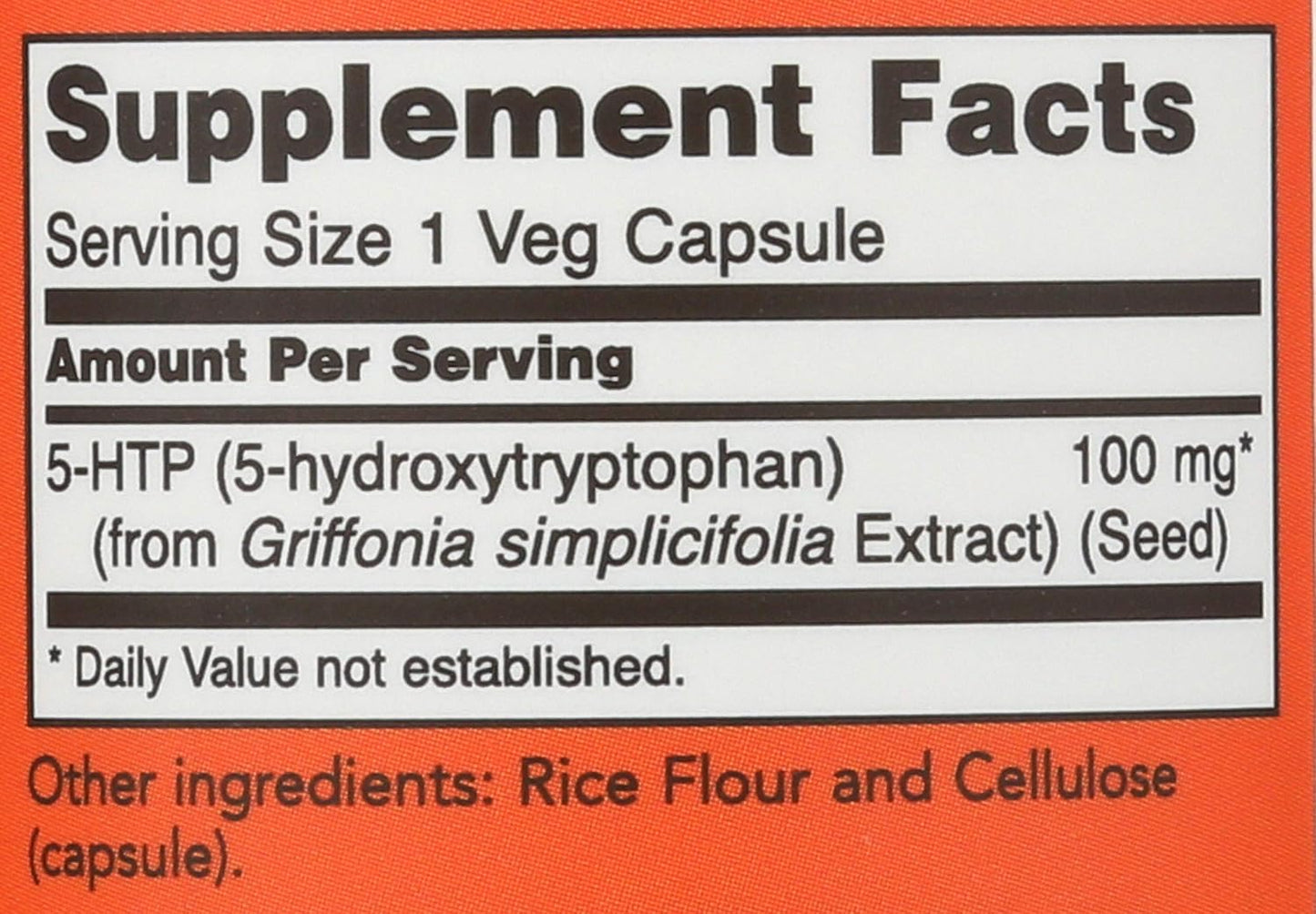 5-HTP, 100 mg, 60 veg.caps,Now Foods