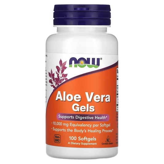 Aloe Vera gelovi, 10.000 mg, 100 mekih kapsula:Podrška Digestivnom zdravlju-Now Foods USA