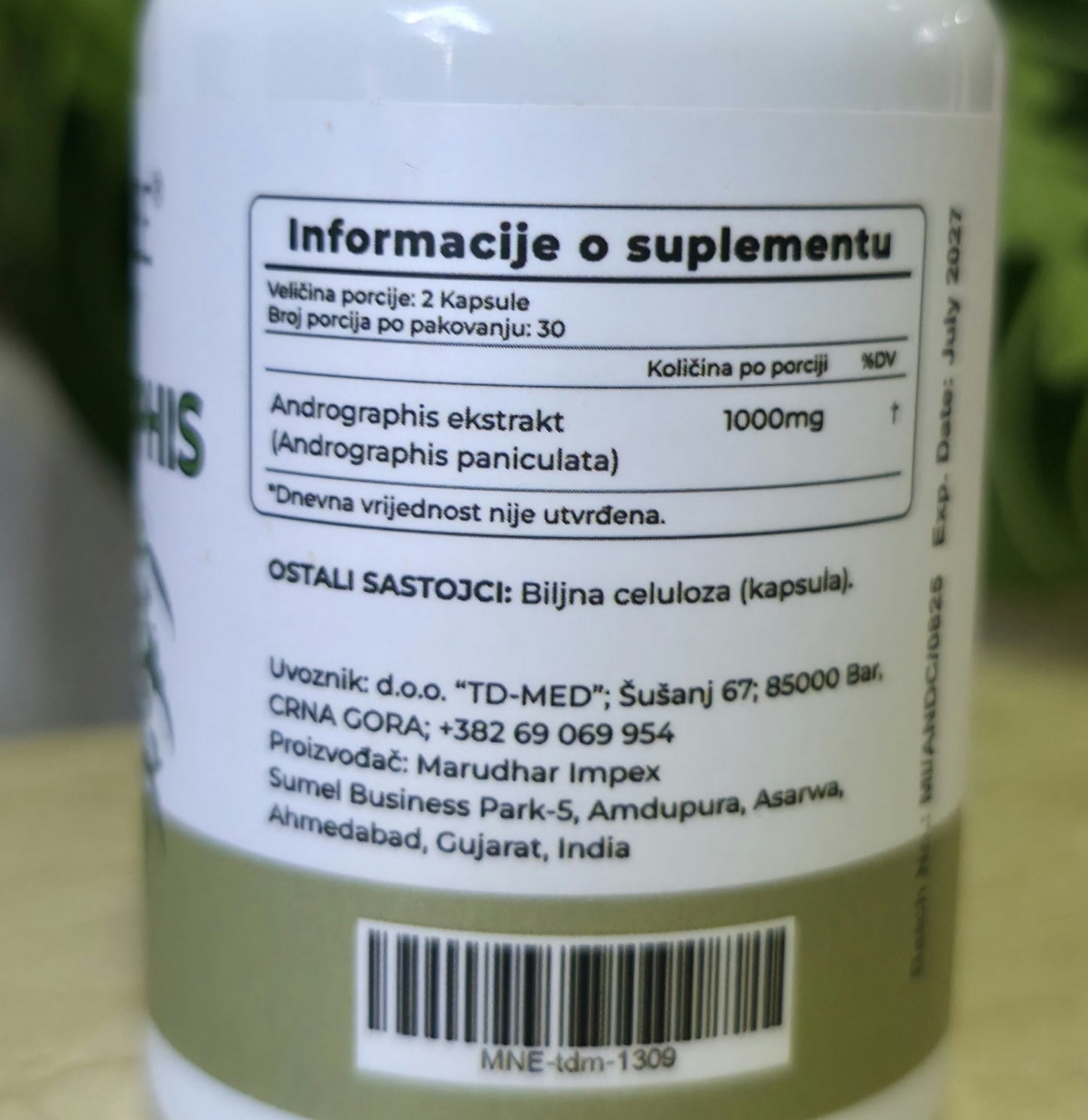 Andrographis(ANDROGRAFIS) 60 caps od po 500mg. Mi Nature Original;Za vaš imunitet,protiv gripa i virusa,u borbi sa kancerom detox jetre,jačanje zdravlja zglobova,,moguća primena i kod post- Hemoterapije....