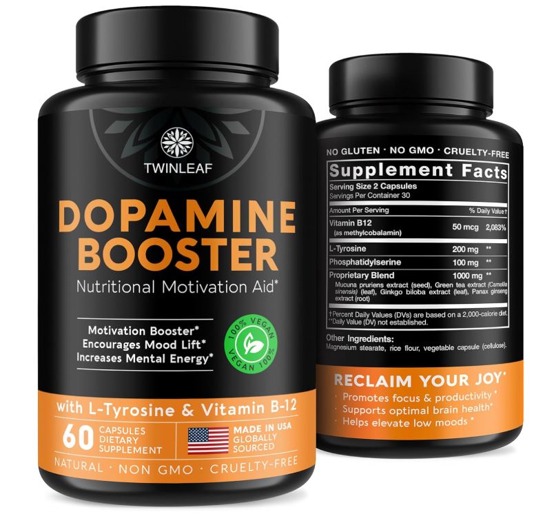DOPAMINE BOOSTER(Pojačivač Dopamina)1000mg-60 caps.Za podizanje rasporoženja i Mentalne energije sa poznatim biljnim extratima(Mukuna,Ginko Biloba,Panax,Green Tea),L-Tyrosinom i B-12;     REKLAMNI Popust !