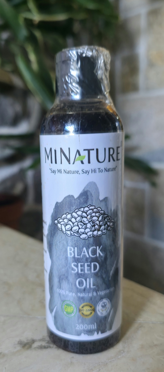 Crni Kumin (Black Seed Oil) 200ml-Original Hladno cijedjeno-100% prirodno i čisto,Mi Nature Indija,za pomoć kod mnogih zdravstvenih problema....