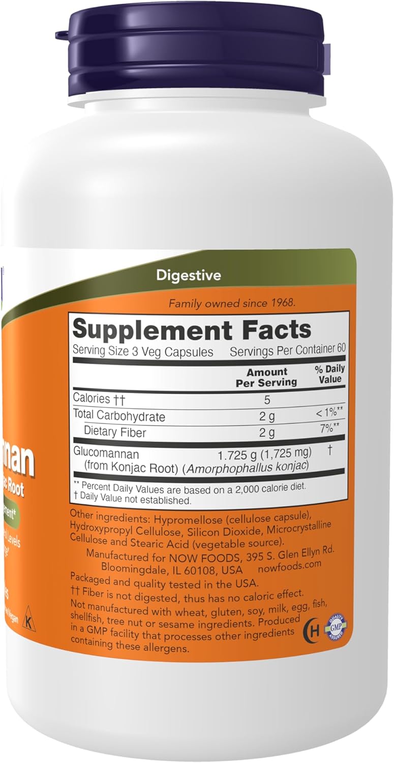 Glukomanan (Glucomannan), 180 vegetarijanskih kapsula (575 mg po kapsuli);za osećaj sitosti-manje ste gladni ,regulisanje Holesterola i za smanjenje težine
