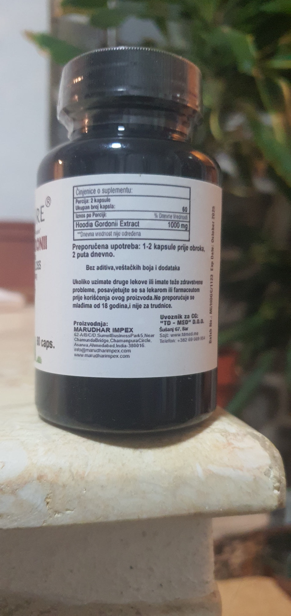 HODIA GORDONII 60 caps/1000mg;(vrsta kaktusa)-Suspenzor APETITA zbog mršavljenja i celulita ,"Mi Nature"-