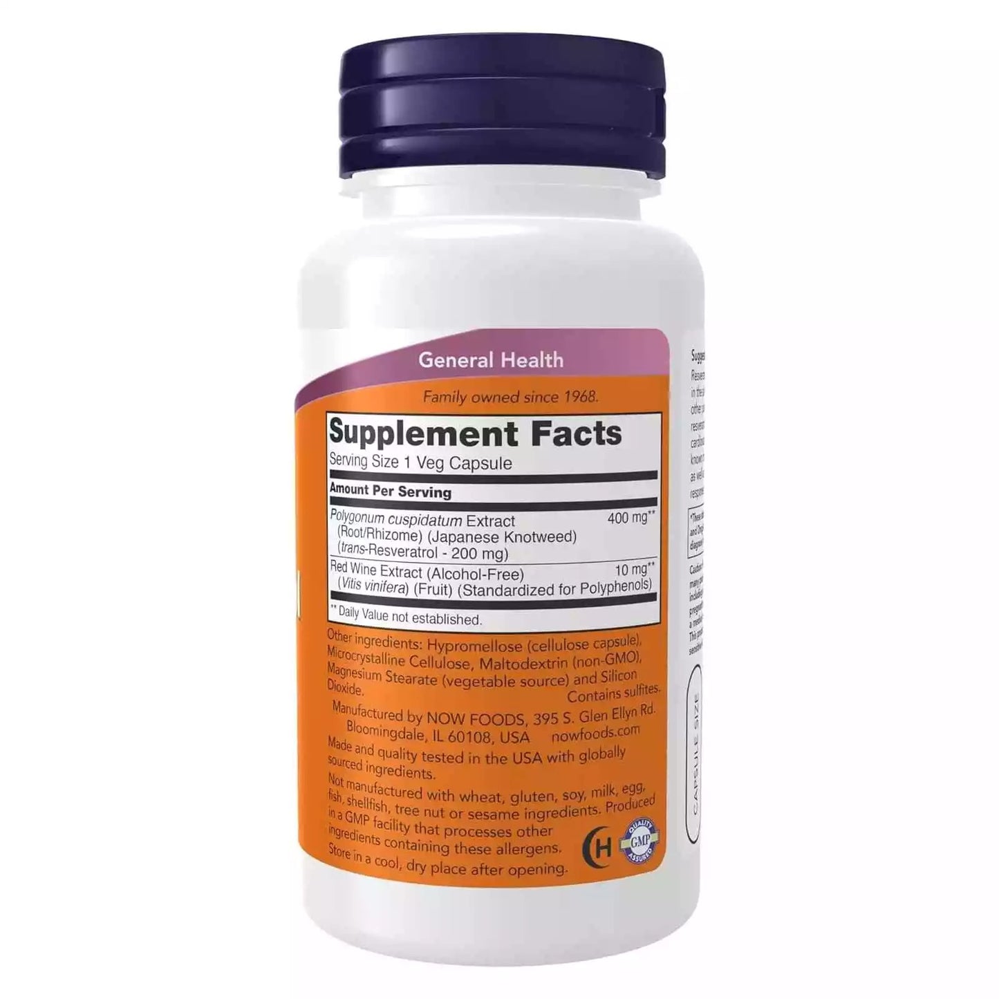 Resveratrol, 200 mg,(iz Extrata od 400mg) 60 caps. Podrška kardiovaskularnom sistemu;Now Foods USA