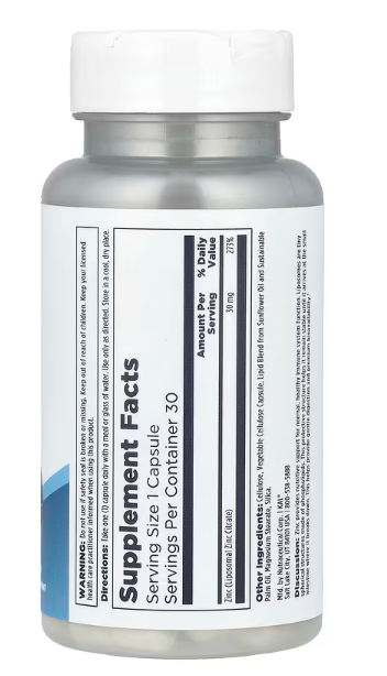 CINK Liposomal 30mg-30 kaps.,visoka potencija,Podrška Imunitetu,borbi sa virusima,za Štritnjaču,Prostatu,ćeliskom funcionisanju i t.d.