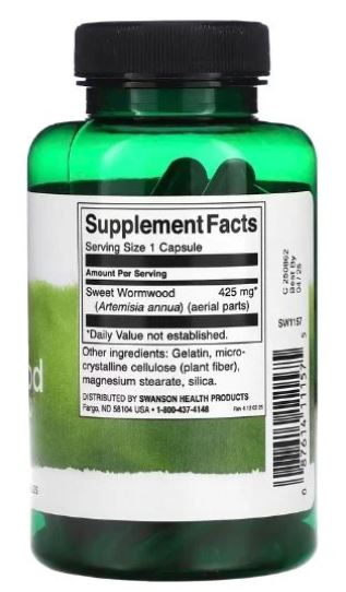 Artemisinin-Full Spectrum® Slatki Pelin, 425 mg, 90 kapsula; Swanson USA,dodatak u borbi sa kancerom ,groznicom i covid virusom,malarijom.Reklamna AKCIJA !!!