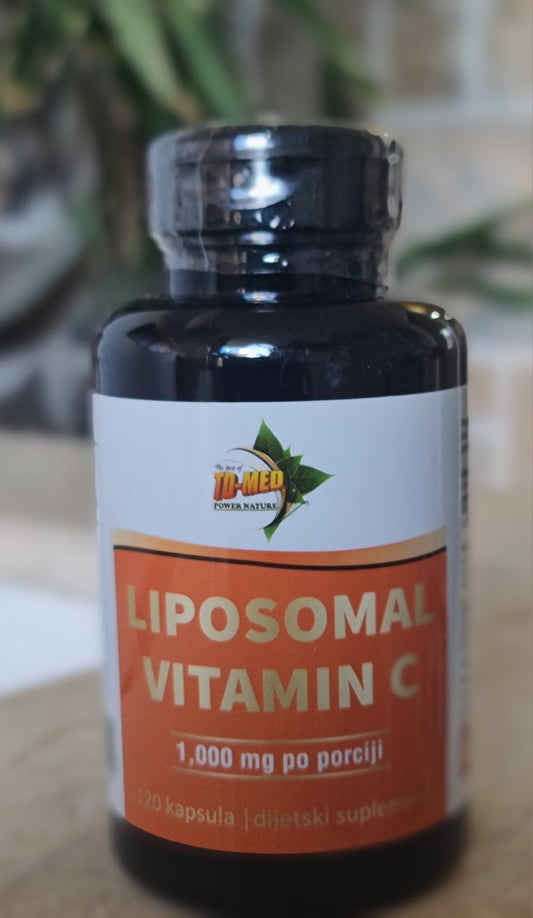Liposomal C 1000mg/120 kasula (veliko pakovanje za upotrebu od 2-3meseci),proizveden  za nas po formuli Dr.Merkole;Idealno za Imunitet,sezone gripa,podrška za Kolagen  i za pušače....Izrazito BIORASPOLOŽIV za ćelije za razliku od drugih!Naš Brend
