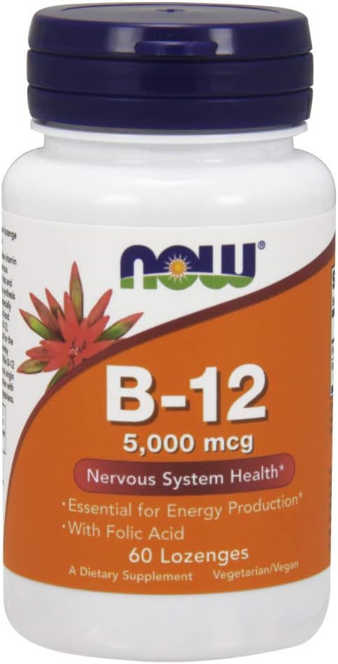 Methyl B-12 (Methylcobalamin) 5,000 mcg sa dodatkom Folne kiseline 400mcg,/60 topivih  lozengi Za zdravlje nernog sistema,za energiju ,prevencija anemije i za zdravlje srca i krvnih sudova
