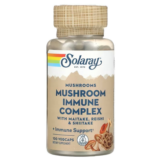 Mushroom Immune Complex fermented - Maitake,Reishi + Shitake , Solary USA 100 kapsula