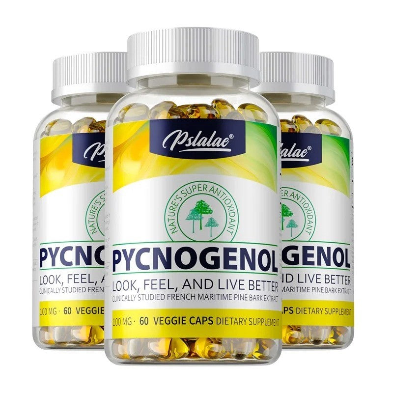 Pycnogenol (Piknogenol)-Extrakt 100 mg, 60 Softgell kapsula;Za vaš kardiovaskularni sistem i srce,zglobobe-kosti;za više Energije,konjigtivne funcije...za vašu kožu i još toga