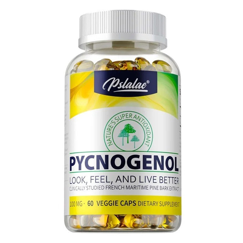Pycnogenol (Piknogenol)-Extrakt 100 mg, 60 Softgell kapsula;Za vaš kardiovaskularni sistem i srce,zglobobe-kosti;za više Energije,konjigtivne funcije...za vašu kožu i još toga