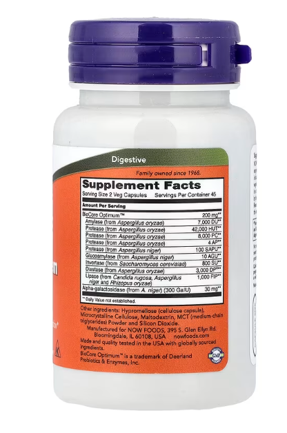 Digestivni sistem-Optimalni probavni sistem,100% na biljnoj bazi,, 90 veg. kapsula Od NOW Foods-USA;Pomaže kod bilo koje teško probavljive hrane, tako da da, uključujući životinjske masti, ali i povrće koje je teško probaviti