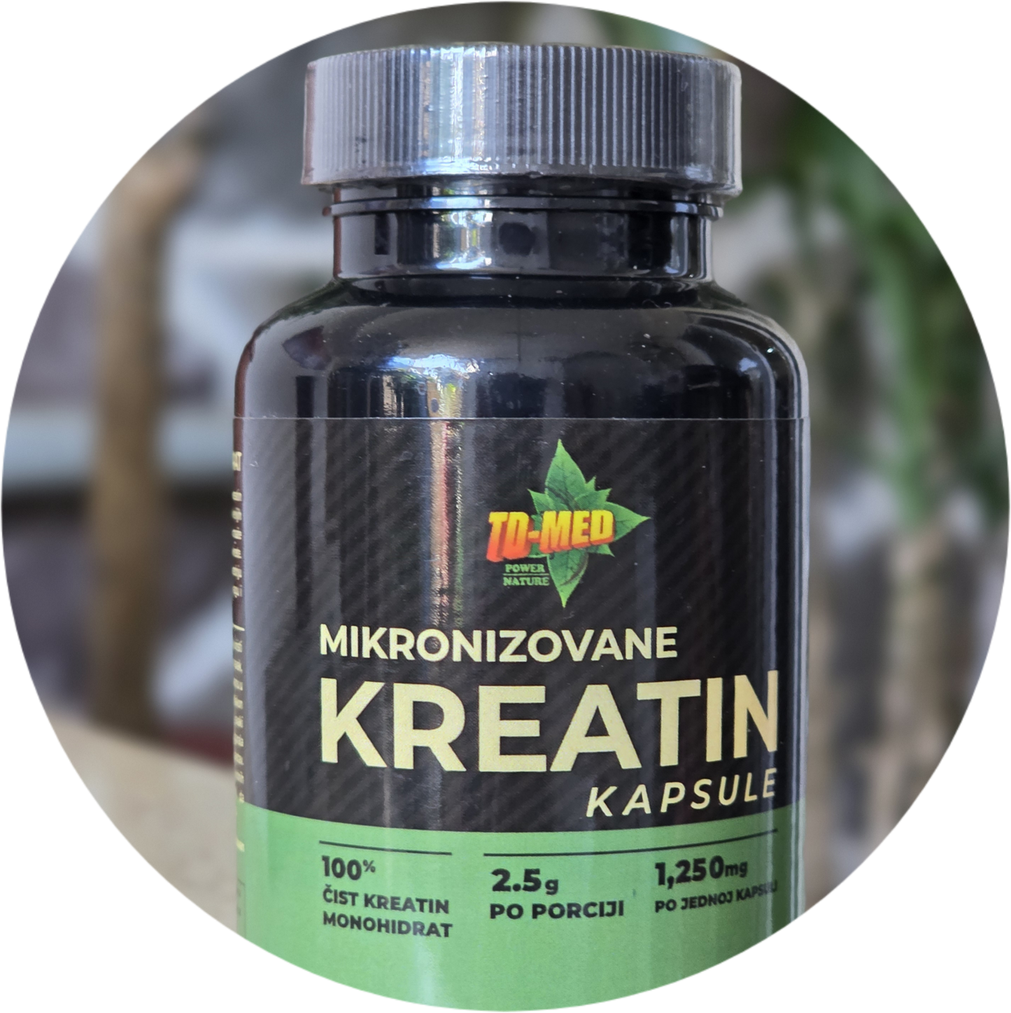 Kreatin Monohidrat Mikronizovani 100 kaps.U 2 kapsule doza od 2,5grama;Izrazito bioraspoloživiji od drugih i manju gastrointestinalnu nelagodnost....Za veću snagu vaših mišića,energiju i veću izdržljivost. 2 pakovanja uz popust