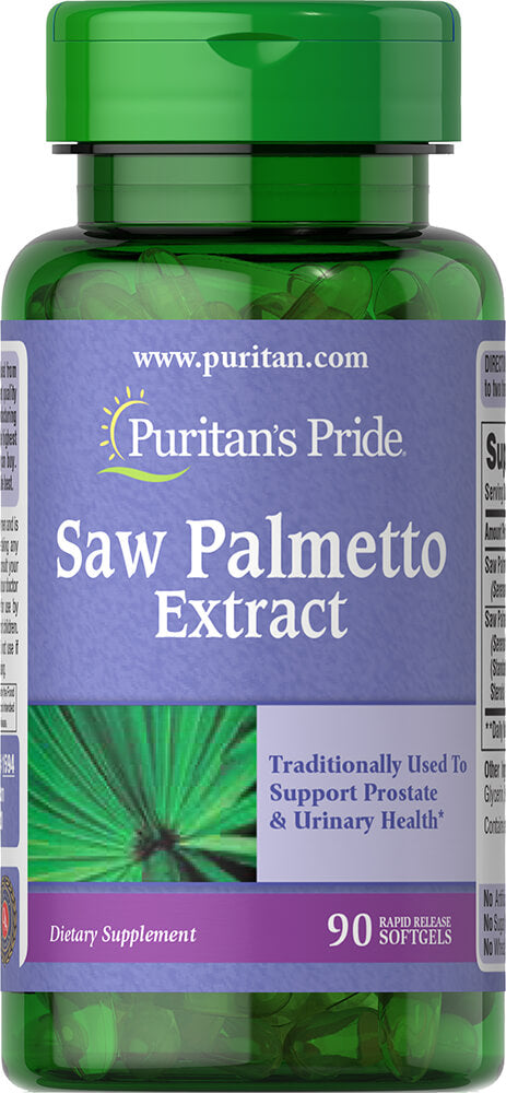 SAW PALMETTO Extract,90 softels caps.,Puritans Pride USA