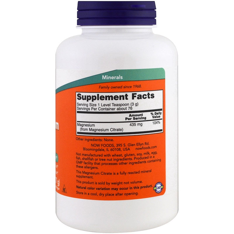 Magnesium Citrate-Prirodni prah 227g,Now Foods-USA