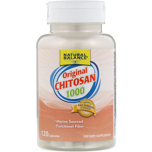 Hitozan,Natural CHITOSAN 1.000 mg, 120 kapsula,Natural Balance USA