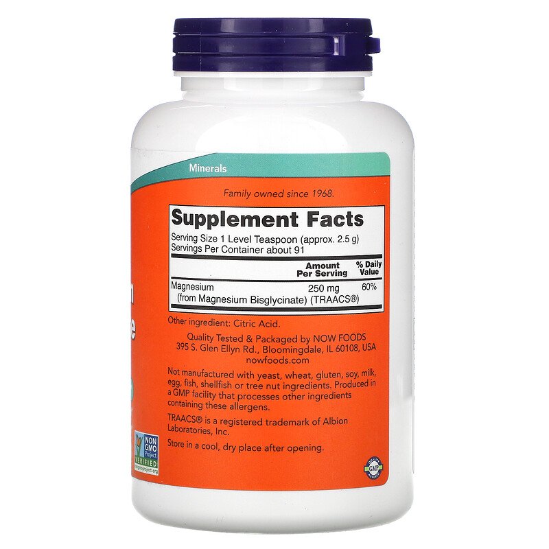 Magnesium Bisglycinate Now Foods