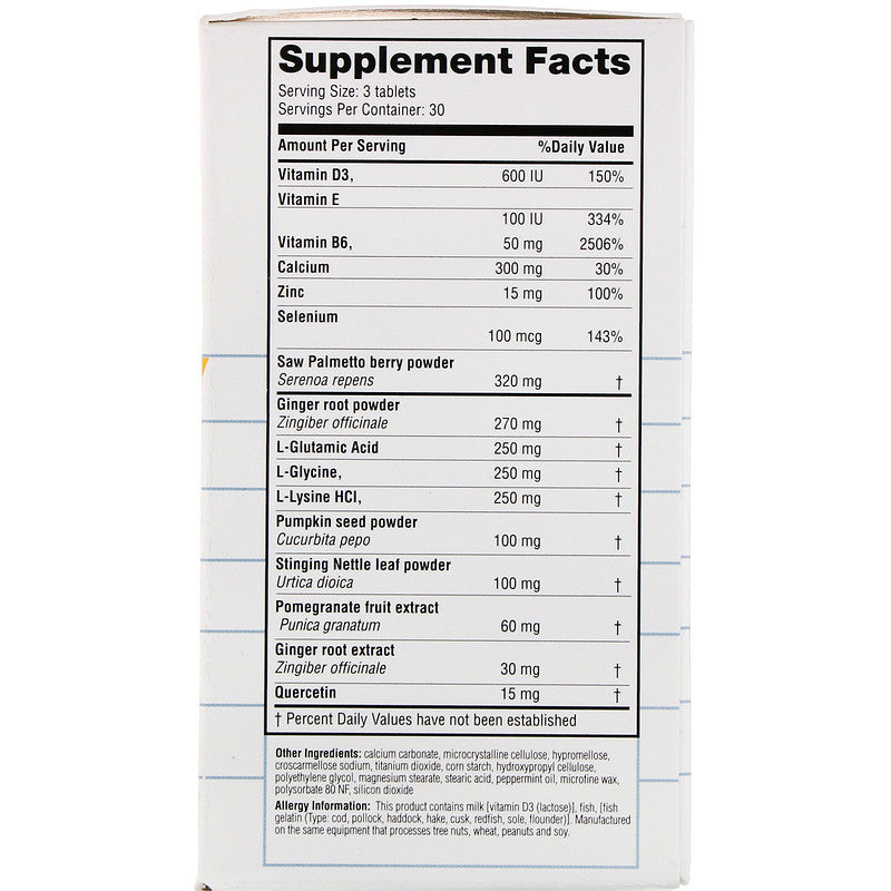 Prostate Formula with Saw Palmetto, 90 Tablets, Real Healt USA