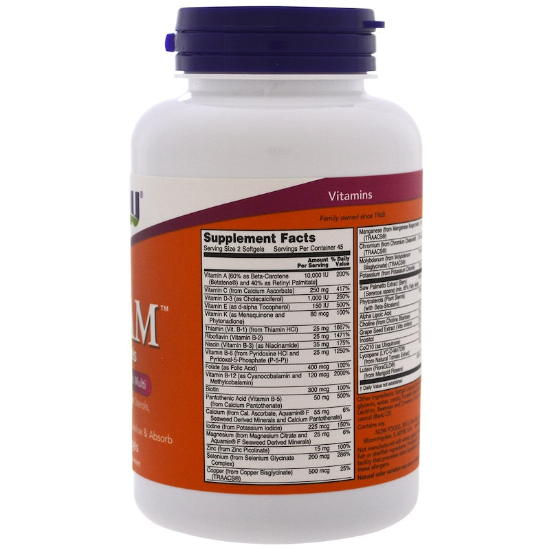 ADAM, Superior muški multi vitamini i minerali, 90 softgels