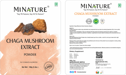 CHAGA-ČAGA EXTRACT gljive 10:1 100g, Marudhar Impex-Mi Nature Original