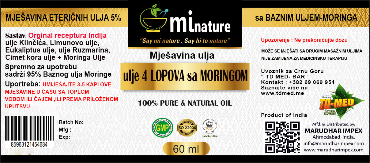 Četiri LOPOVA sa MORINGOM 60 ml