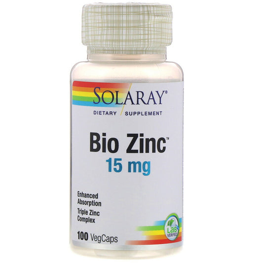 Zinc-Bio Cink 15 mg 100 VegeCaps Solary USA