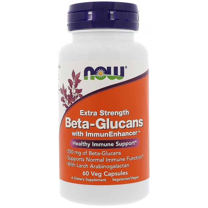 Beta-Glucans, with ImmunEnhancer, Extra Strength, 250 mg, 60 Veg Caps.(Now Foods)