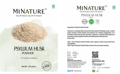 Psyllium Husk prah 227g-Organic , Indija Mi Nature