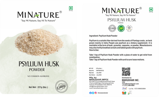 Psyllium Husk prah 227g-Organic , Indija Mi Nature