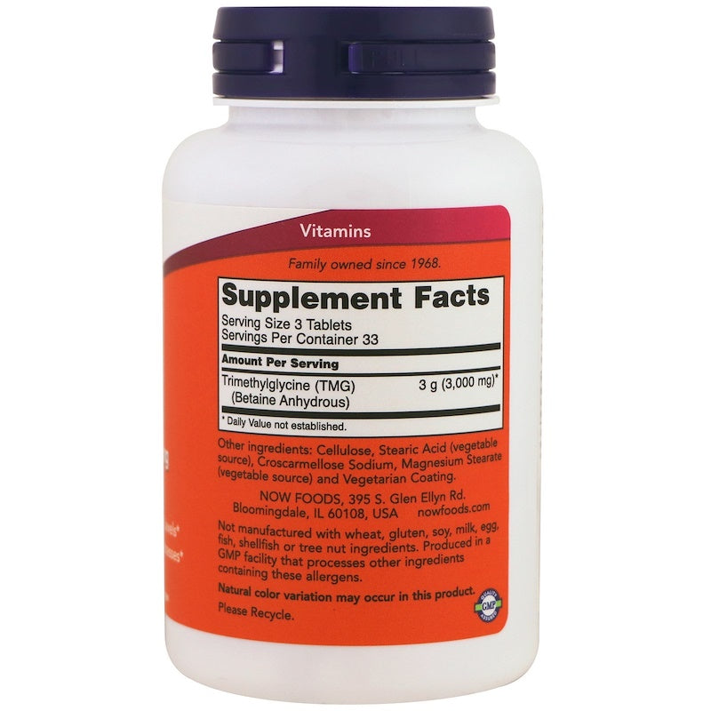 TMG,(Trimetilglicin) 1,000 mg, 100 Tablets;(za zdraviji nivo Homocisteina)