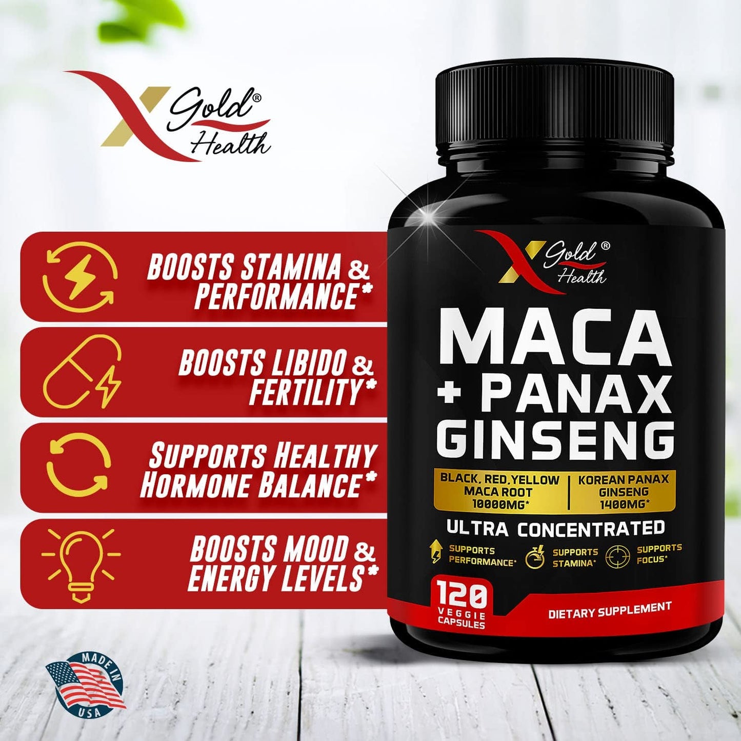 MACA+ PANEX GINSENG 30 Oil caps.