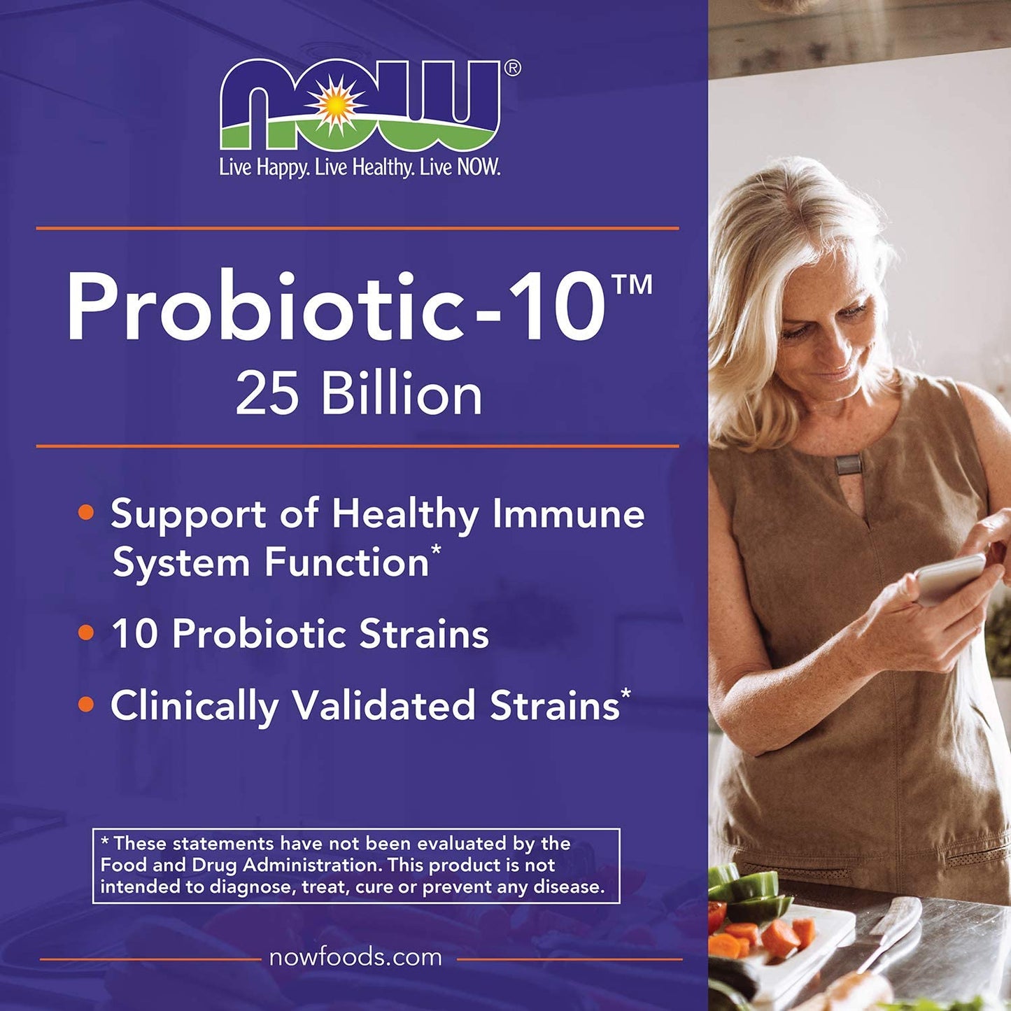 Probiotic 10, 25 milijardi, 50 Veg kapsula Now Foods USA