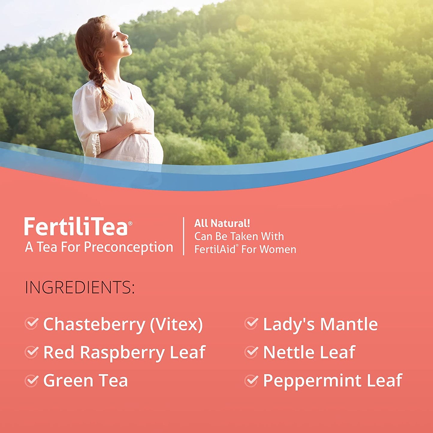 FertiliTea-Organic,Čaj za trudnoću, 60 porcija,Fairhaven Health USA