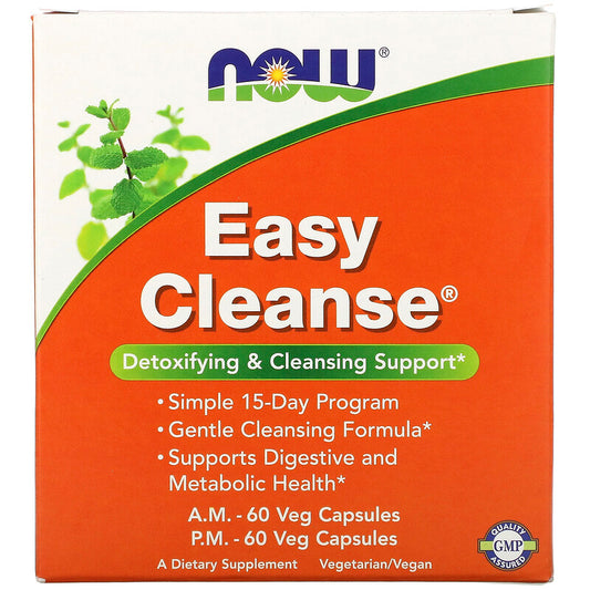 Detoksija i čišćenje organizma,2 koraka za 15 dana,2 x 60 kapsula,EASY CLEANSE Now Foods USA