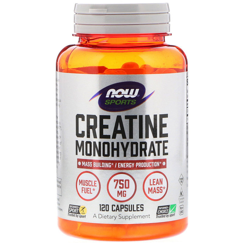 Creatine Monohydrate, 750 mg, 120 Capsules (Now Foods, Sports )