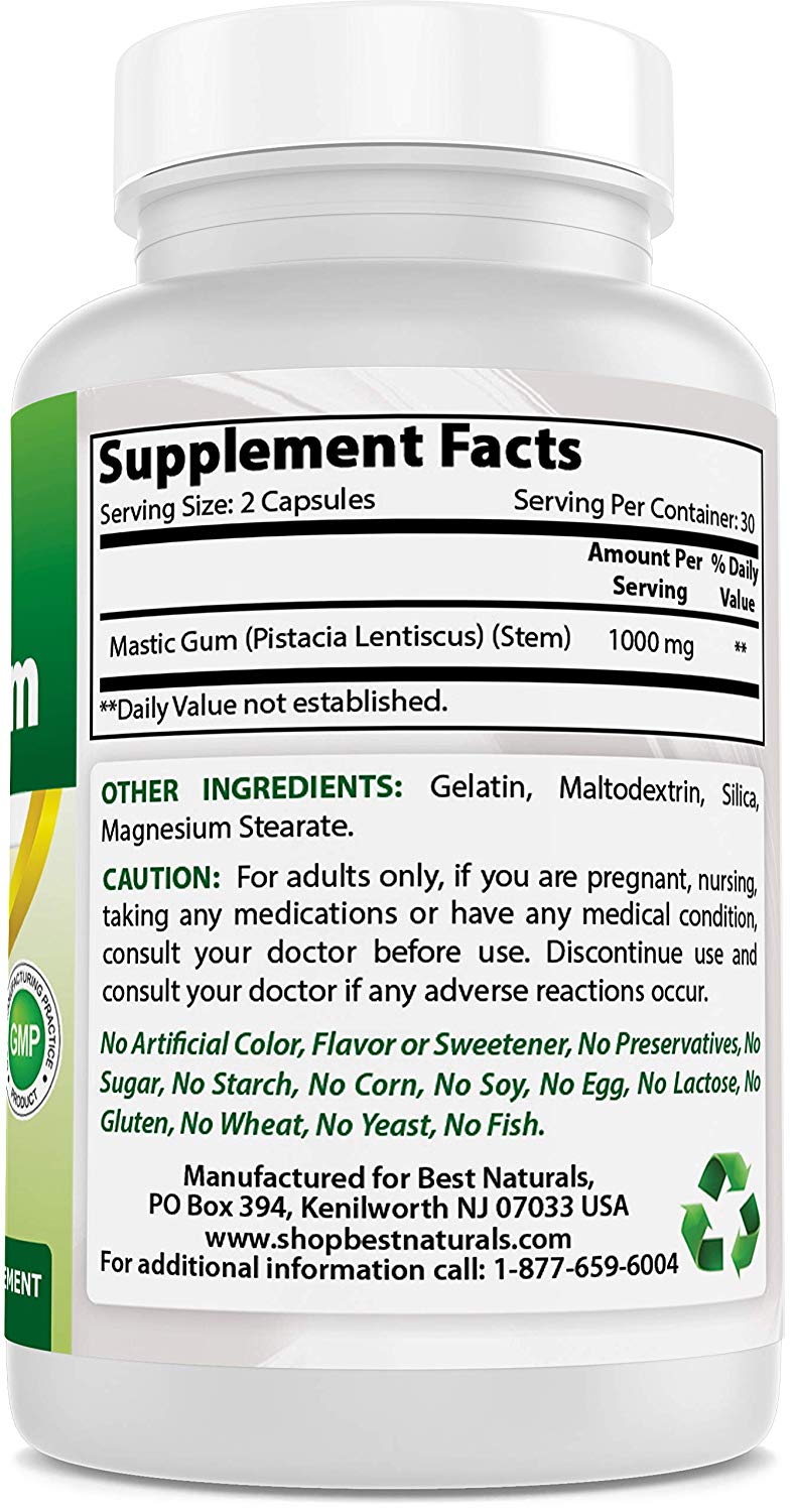 Mastika lek iz drevne Grčke;Mastic Gum,Best Naturals, 60 caps. 500 mg, USA