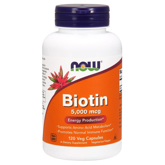 Biotin 5000 mcg 120 caps Now Foods ,Vitamin H ili B-7