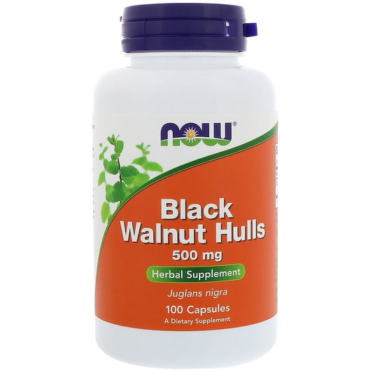 Black Walnut Hulls, 500 mg,100 caps,Now Foods USA