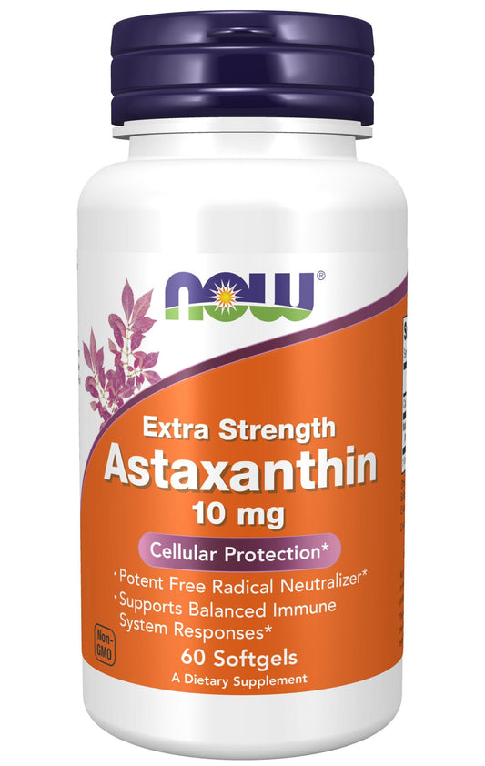 Astaxanthin,Extra Strength-10 mg, 60 Softgels,Now Foods USA