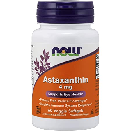 Astaxanthin , 4 mg, 60 Veggie Softgels  Now Foods  USA