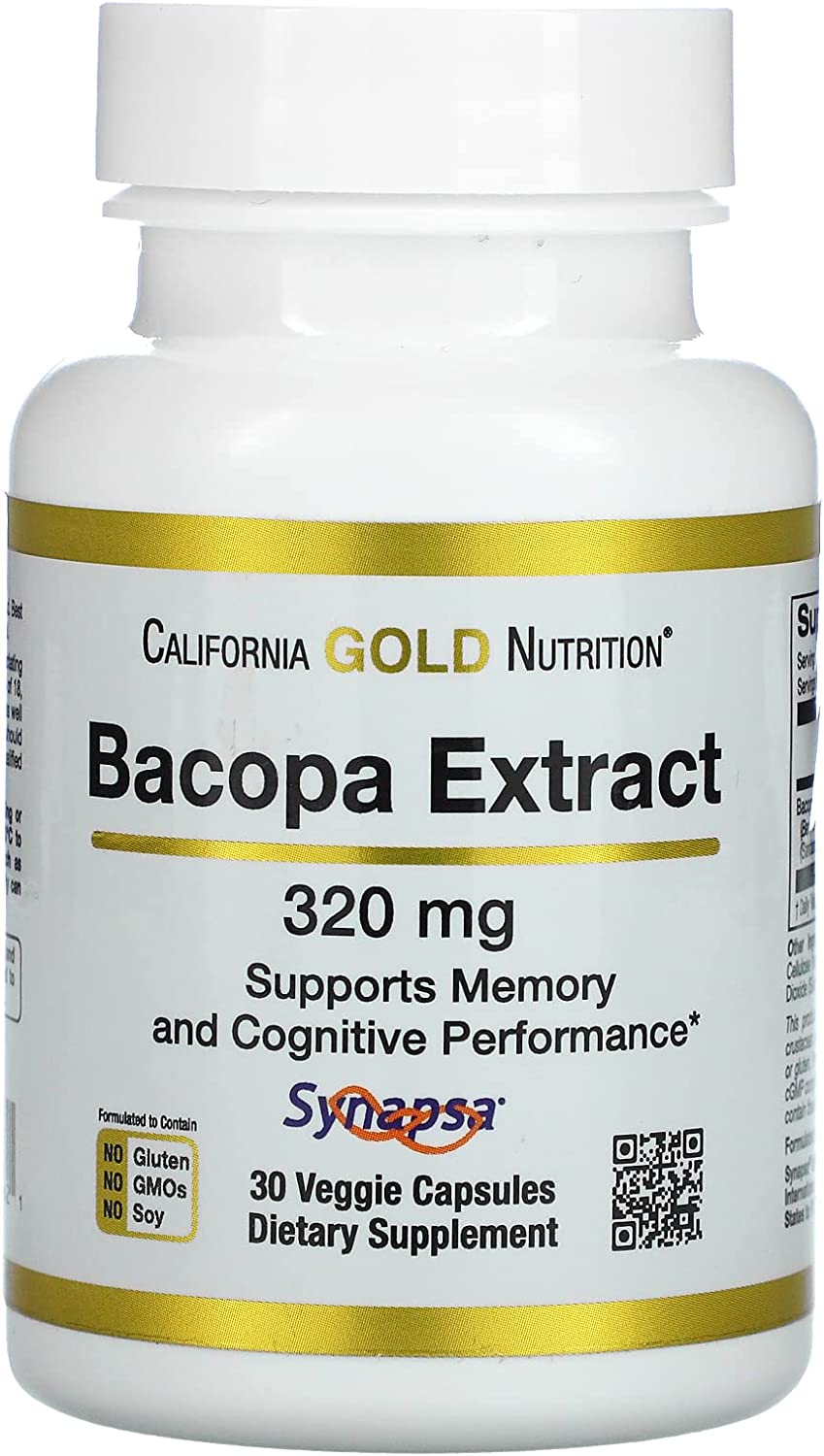 Bacopa Extract,30 caps.- 320 mg; California Gold USA