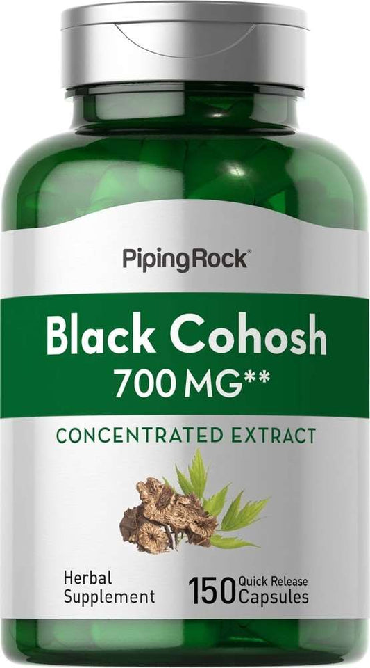 Black Cohosh, 700 mg, 150 kaps- brzog oslobađanja, USA PipingRock