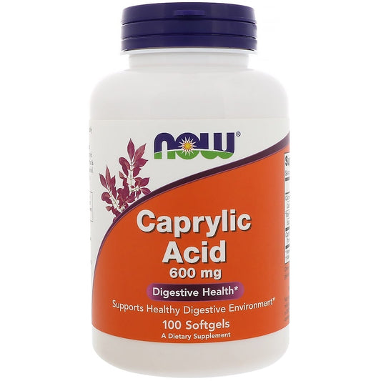 Kaprilna kiselina,CAPRILYC ACID  600 mg, 100 Softgels,Now Foods USA
