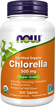 CHLORELLA-Hlorela Organska 500mg-200 tableta,Now Foods USA
