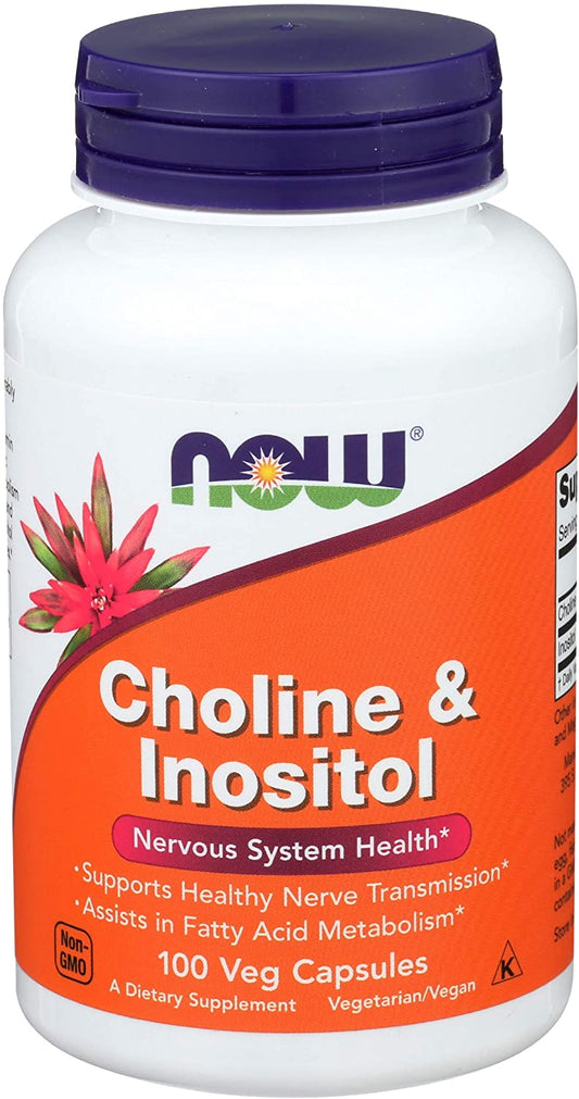 Choline Inositol 500mg- 100 caps. Now Foods USA