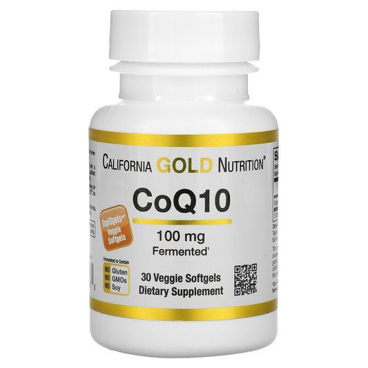 CoQ10 koenzim , 100 mg, 30 Veggie Softgels caps.;California Gold Nutrition-USA