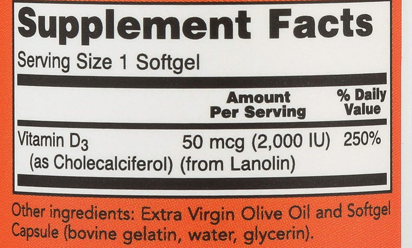 Vitamin D-3 visoke potencije, 2.000 IU, 120 mekih gelova , Now Foods